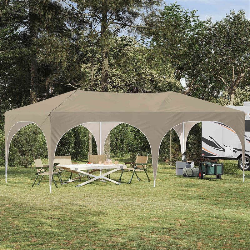Vidaxl Pop-Up Party Tent Oxford Fabric Pop-Up Event Outdoor Canopy Wedding, Grey