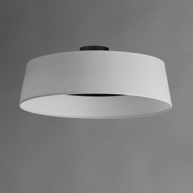 Plafonnier semi-encastré à DEL Melva, H 10 po x l 21,25 po x P 21,25 po, Noir