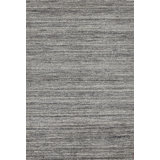 Hand-Knotted High-Quality Natural and Dark Gray Area Rug