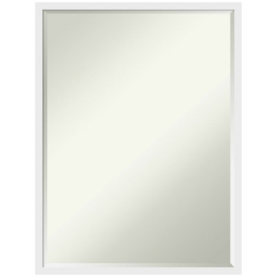Miroir de salle de bain mural incliné demi-biseauté en bois Incline