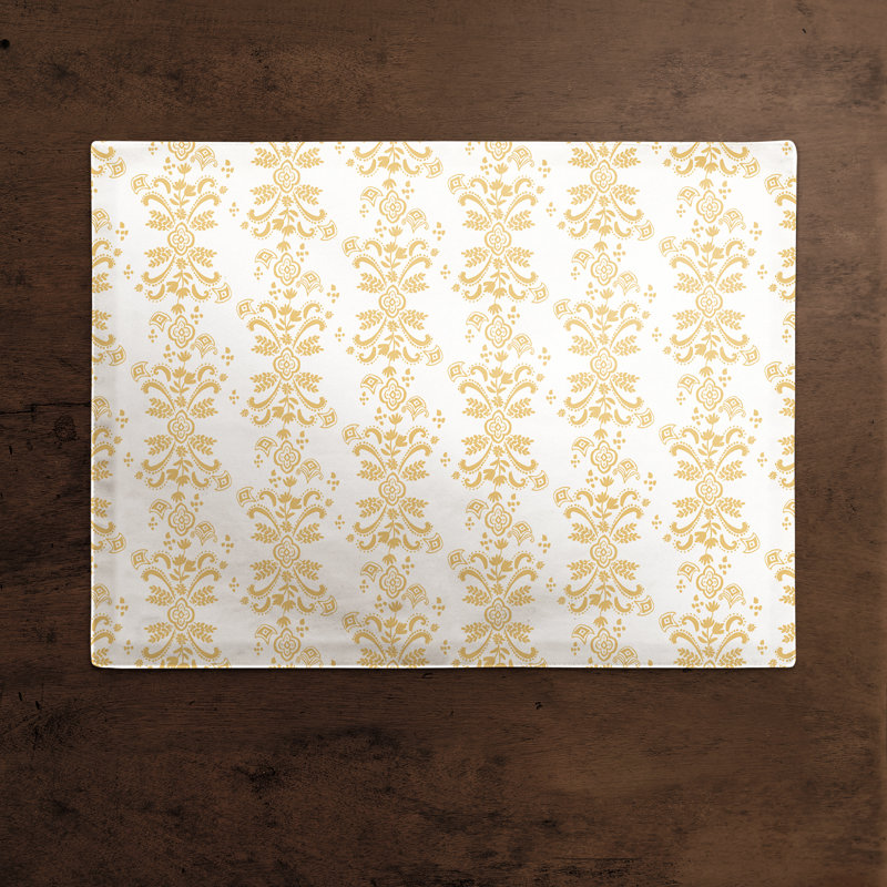 Napperon en coton 14 po Crest, Jaune