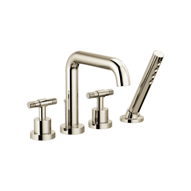 Litze® Roman Tub Faucet, Polished Nickel, T-Lever