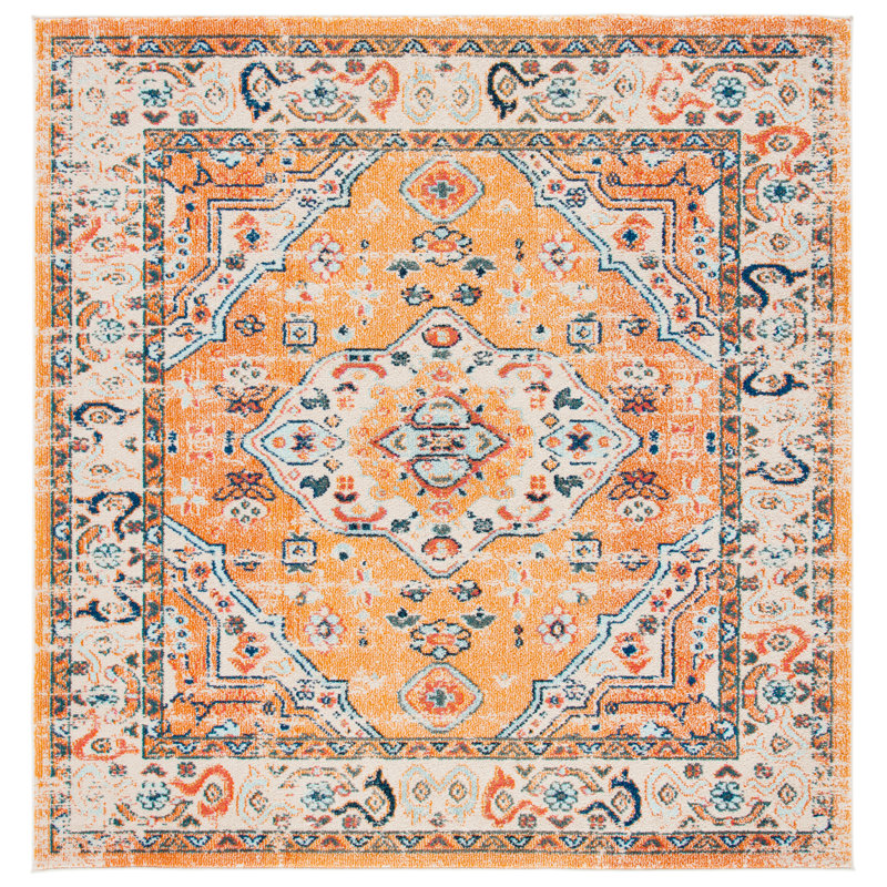 Yedidalga Performance Oriental Rug, Square 6'7"