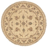 High-Quality Hand-Knotted Ivory Area Rug