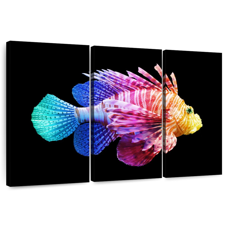 Brampt Rainbow Lionfish, 32" H x 50" W