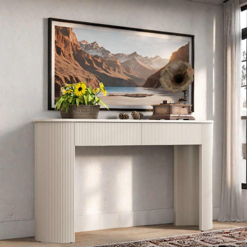 Console moderne avec 2 tiroirs