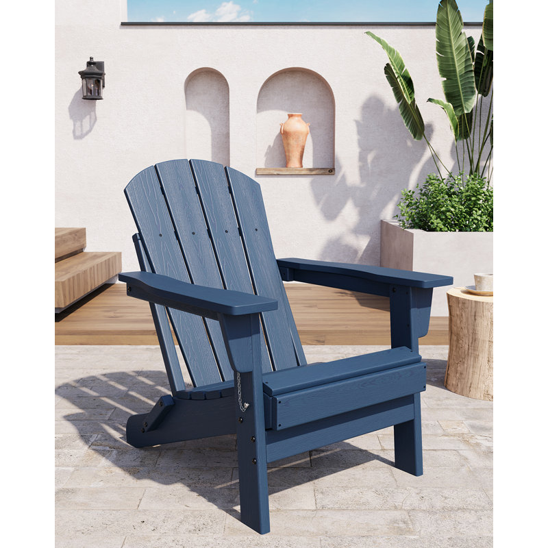 Wood Outdoor Adirondack Chair, Navy