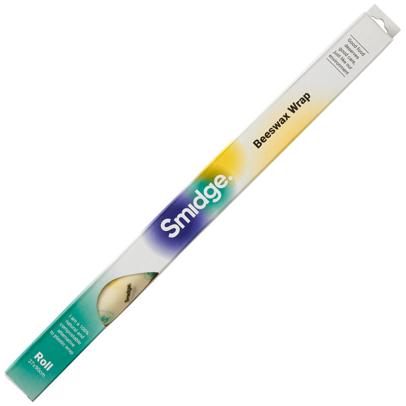 Smidge Beeswax Food Wrap Roll, Droplet Print, 39.5cm H x 3cm W