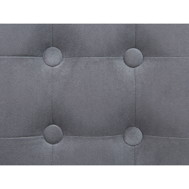 Stroud 31cm Wide Tufted Square Cube Ottoman, Dark Grey