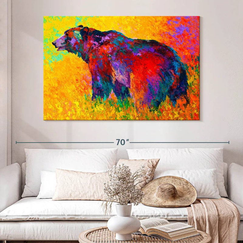 Brampt Into The Wind Grizz, 34" H x 51" W