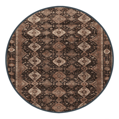 Machine Washable Persian Brown Area Rug