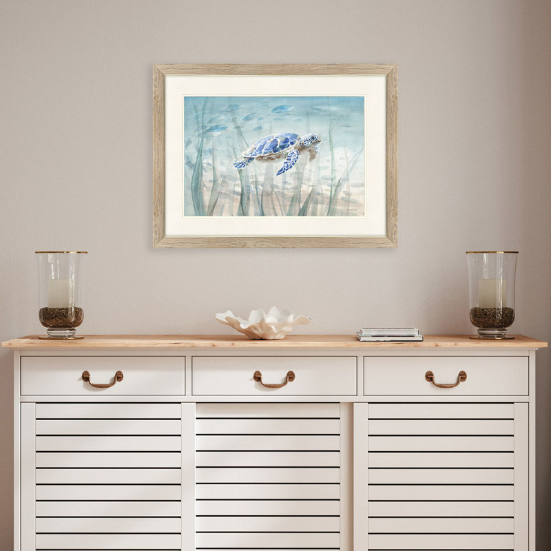 Tortue sous-marine, art encadré