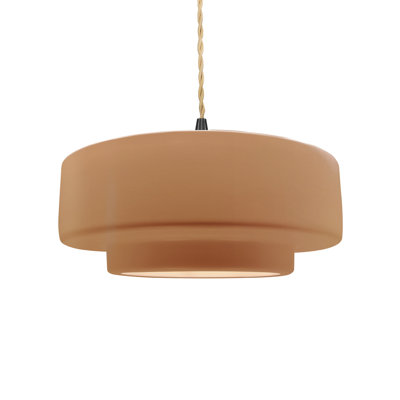 Luminaire suspendu tambour 1 lumière Gela