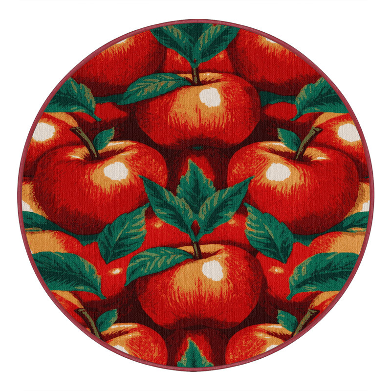  Tapis lavable pomme de Tahiti, Rond 4 pi