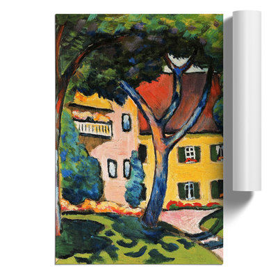 House in Tagersee by August Macke - Frameless Print