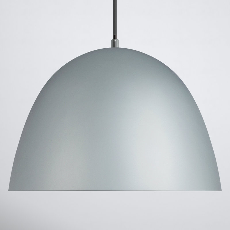 Natosha 1 - Light LED Single Pendant, Dark Gray/Coffee, 11" H x 15.75" W x 15.75" D