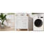 Meuble-lavabo moderne de 30 po avec lavabo supérieur, 2 tiroirs, tiroir coulissant, tablette réglable, glissières de tiroir en métal lisse, fonctions de rangement variées, pieds romains exquis, poignée texturée, blanc