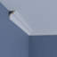 Moulure couronne Endurathane Lily, H 2 1/8 po x P 1 3/4 po x F 2 3/4 po x L 94 1/2 po, apprêtée en usine