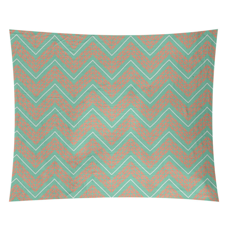 Tapisserie Stephenie, H 27,5 po x l 37,5 po, Bleu / Orange