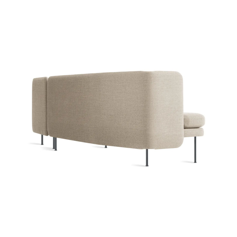 Bloke Chaise Sectional, Right Hand Facing, Tait Stone Textured Basketweave