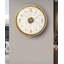 Horloge murale de luxe à bordure dorée avec cadran en coquille naturelle et fonctionnement silencieux-434634680