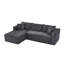 Canapé modulaire en L avec tissu velours côtelé-1422126763