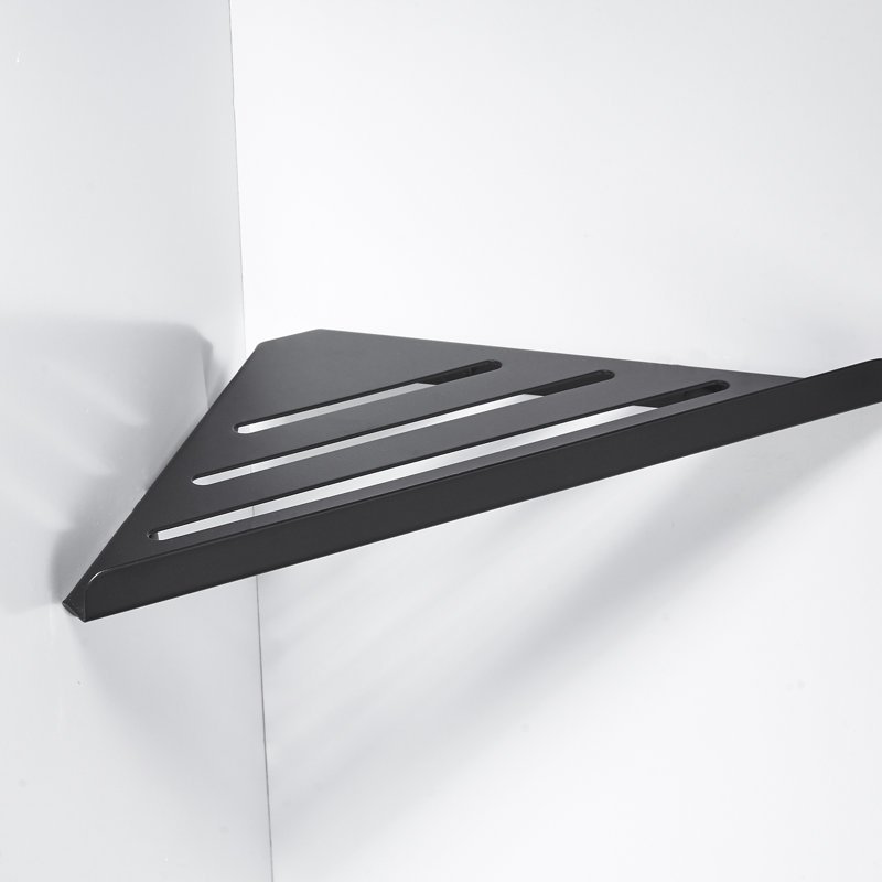 Tablette de douche Melvonia, Noir mat
