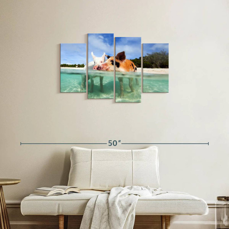 Brampt Bahamas Pigs, 22" H x 36" W