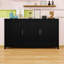 Buffet en bois avec armoire et tablettes