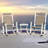 3-Piece HDPE & Wicker Rocking Chair Set - Oversized 380LB Capacity Rockers