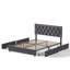  Lit plateforme en velours avec 4 tiroirs de rangement Monica-619271306-619271309