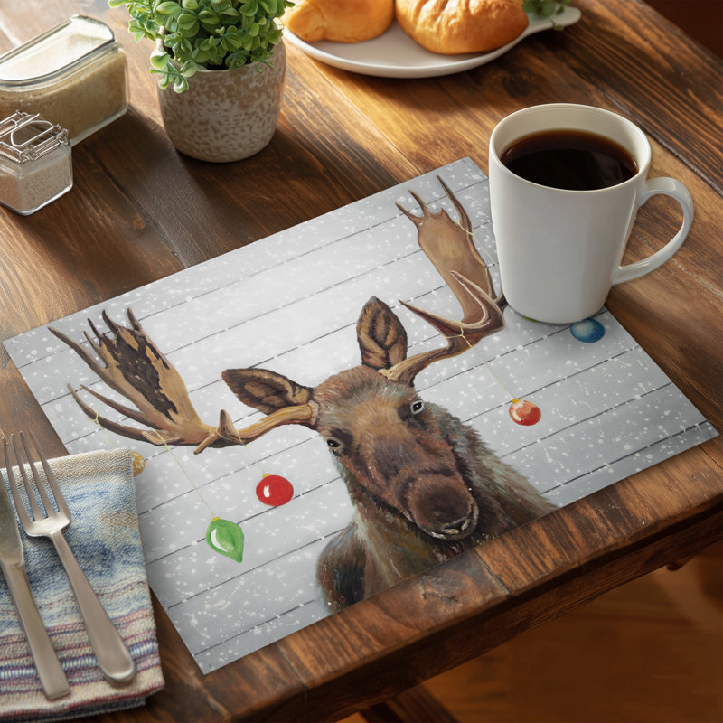Napperon Rustic Moose Christmas