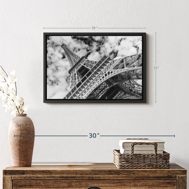 «Tour Eiffel Cloudscape Wall Art», H 13 po x l 19 po