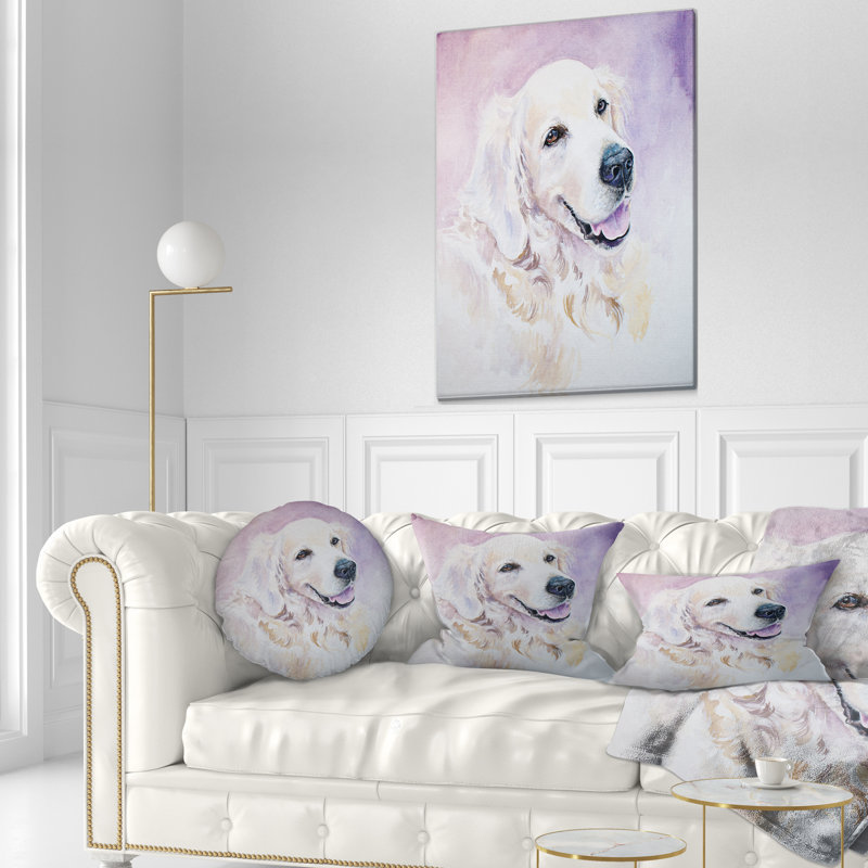 Drôle de Golden Retriever - coussin imprimé animal