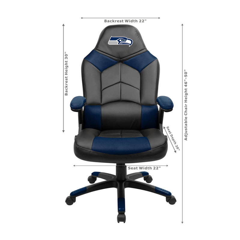 NFL Oversized Gaming Chair, Black/Gray and Seattle Seahawksand