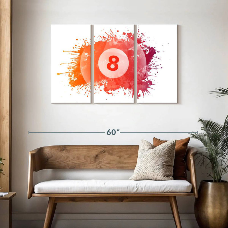 Senne 8 Ball Splash, 28" H x 45" W