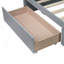 Twin Size Bed With 2 Drawers, Solid Rubber Wood Bed-251237712