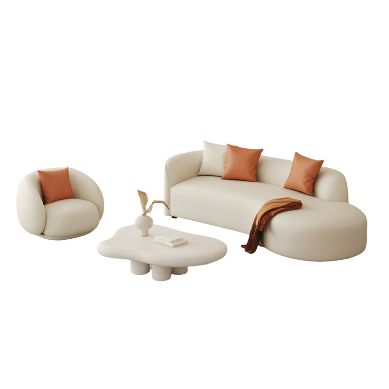 Minimalist sofa and tea table combination