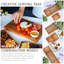 Planche à fromage d'extérieur en bois d'acacia de 12,6 po Hecef avec planche à découper, fourchette à fromage (ensemble de 4)