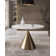 Lumri Modern Round 47'' Dining Table with Faux Marble Tabletop