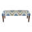 Sage Green / Blue Handmade Southwestern Jute & Wool Upholstered Entryway Bench