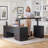 63" L Shaped Office Executive Standing Desk with File Cabinet-1702143331