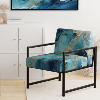 Chaise d'appoint rembourrée Oceanic Collage I