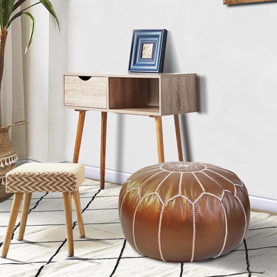Heinle Leather Pouf