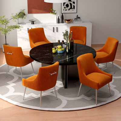 Baudel Velvet Upholstered Side Chair