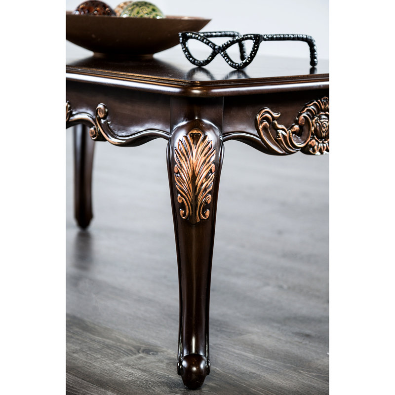Table basse rectangulaire 1Pc au fini cerisier foncé