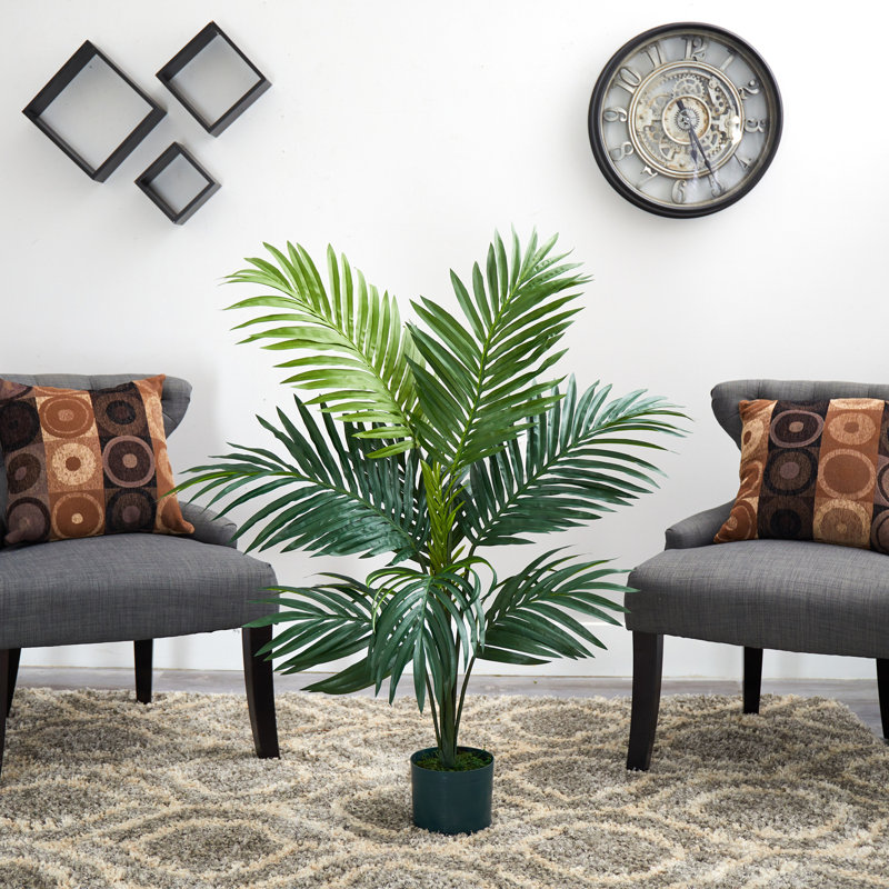 Faux Palm Tree Plastic, 48" H x 40" W x 40" D