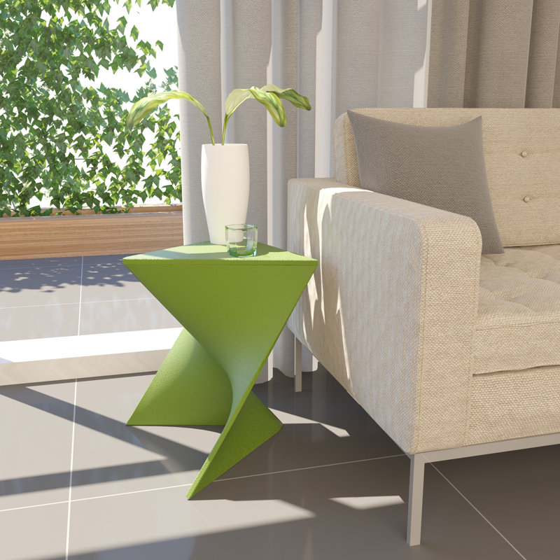 Table d'appoint sculpturale 17 po Leisuremod, Vert, Simple