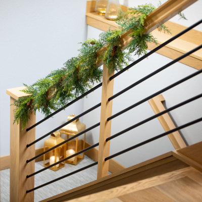 Artificial 9' Arborvitae Cedar Christmas Garland, Green