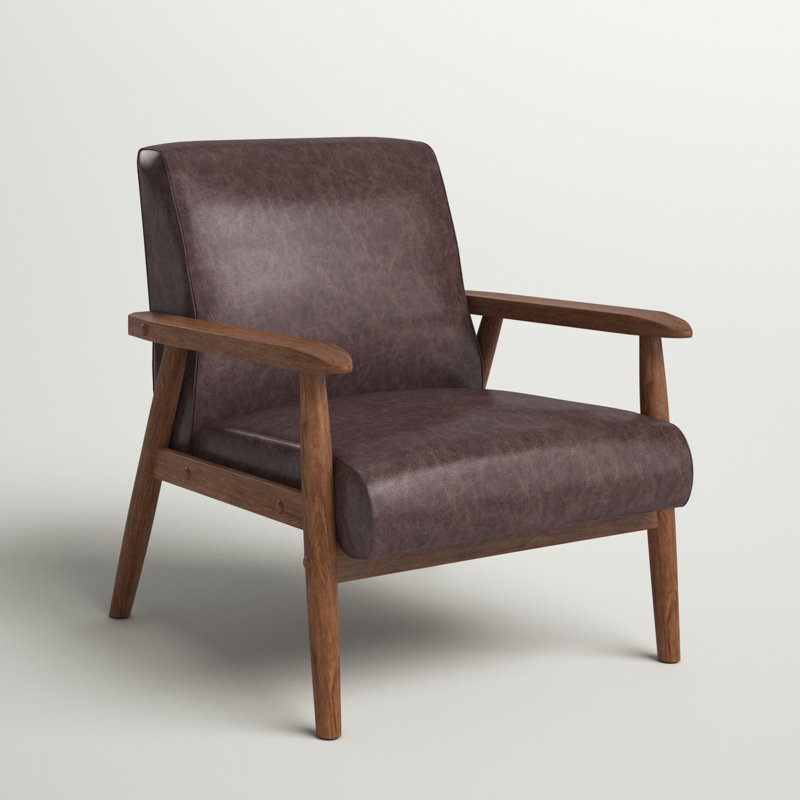 Jonathan Upholstered Accent Chair, Dark Brown 100% Polyester